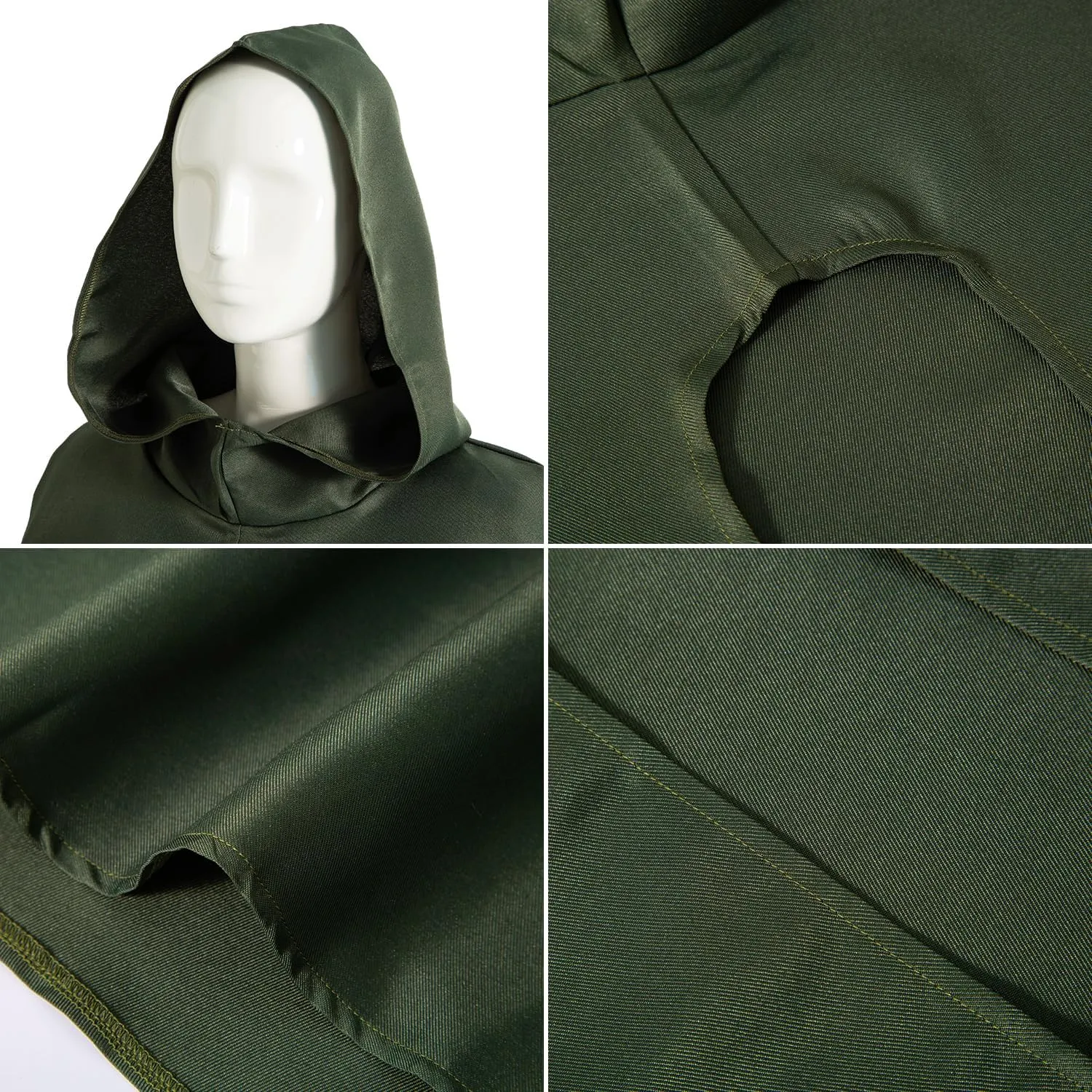 BabyMars Men Renaissance Witch Cloak Medieval Vintage Wizard Robes Hooded Capes Halloween Cosplay Hobbit Costumes