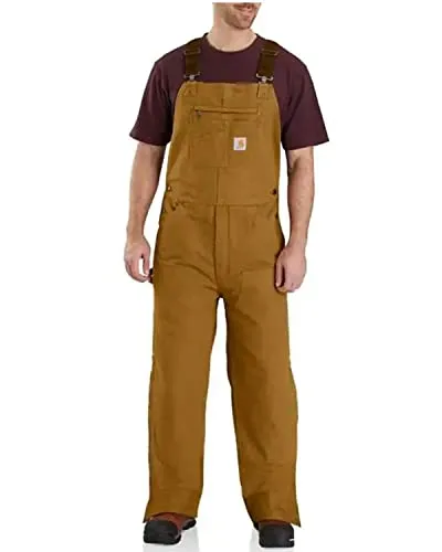 Carhartt 104031 Men's Loose Fit Washed Duck Insulated Bib Overall