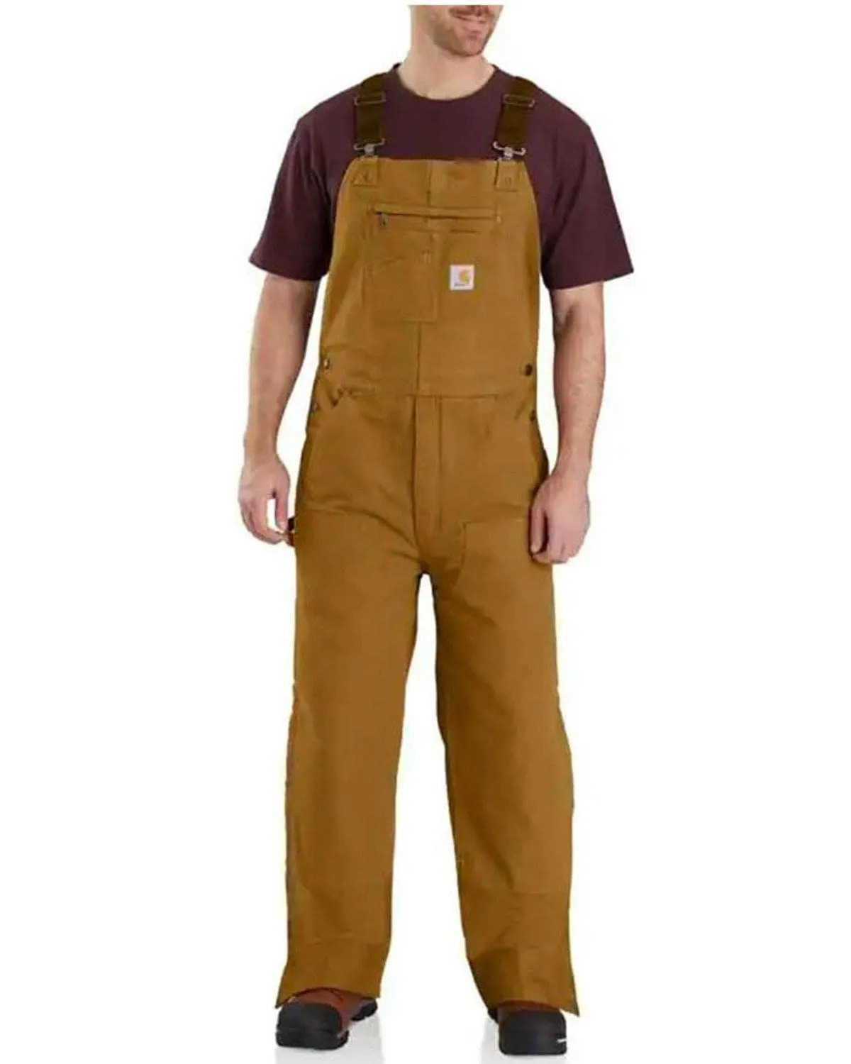 Carhartt 104031 Men's Loose Fit Washed Duck Insulated Bib Overall