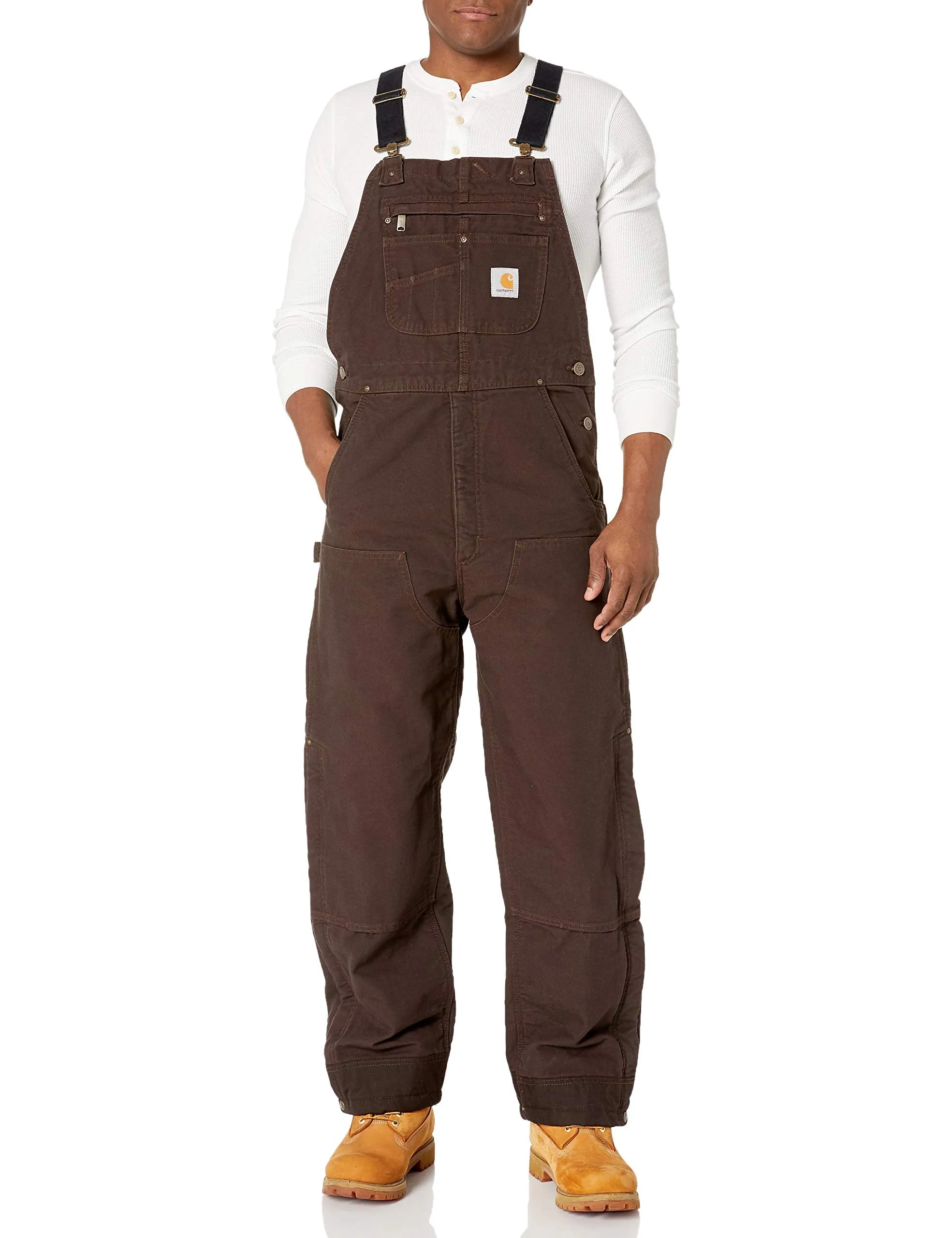 Carhartt 104031 Men's Loose Fit Washed Duck Insulated Bib Overall