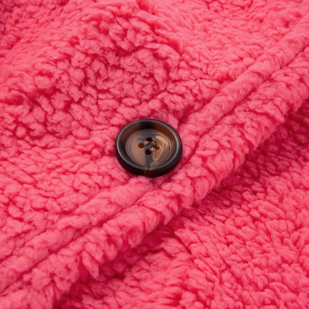 Chunky Open Front Cardigan for Women Fluffy Button Up Sweater Coat Winter Shaggy, Womens Fuzzy Popcorn Outwear