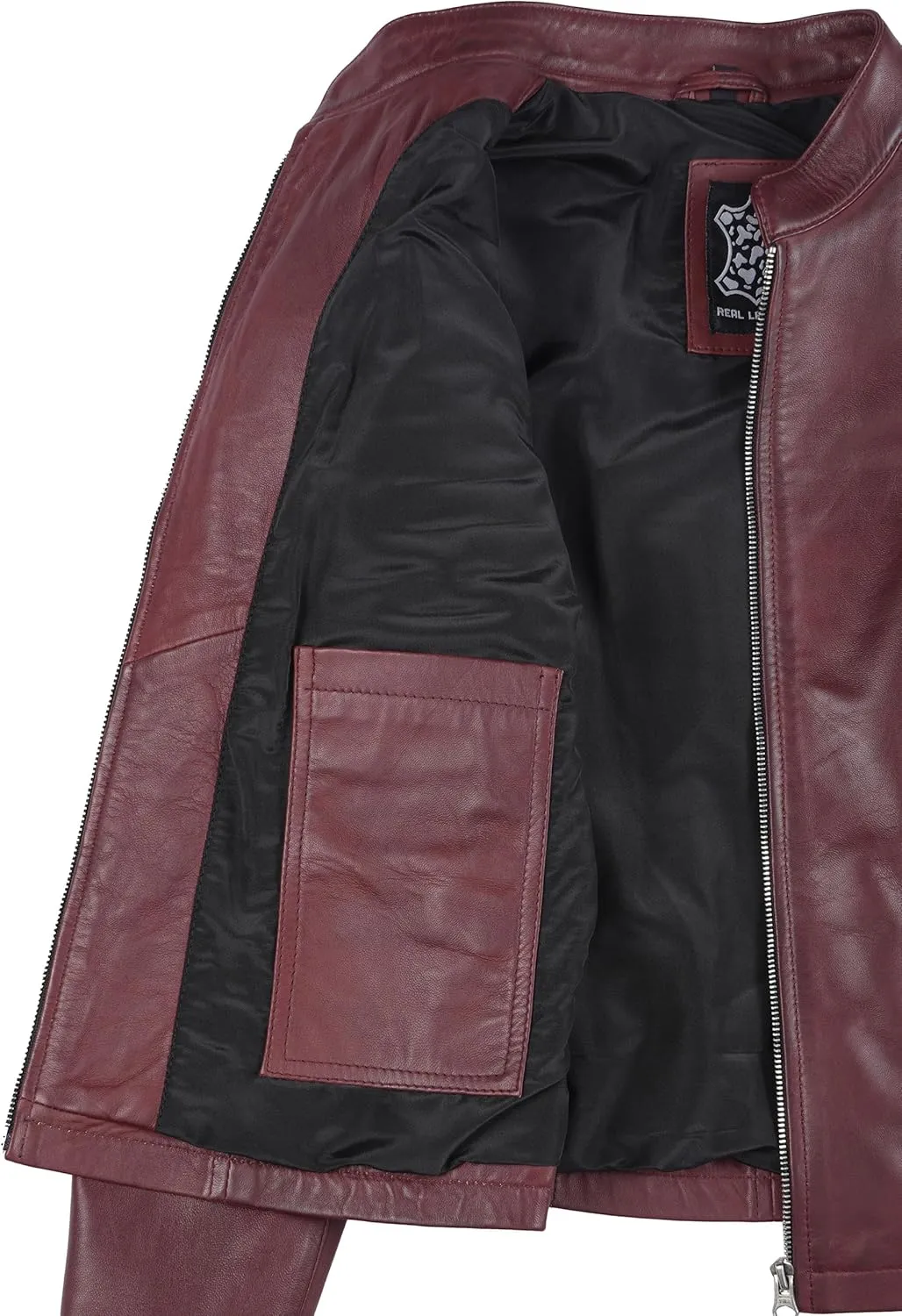 Decrum Leather Jacket Women - Casual Real Lambskin Womens Leather Jacket