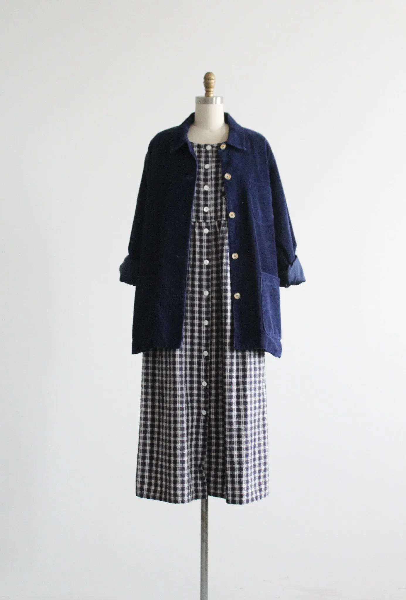 french blue corduroy chore coat