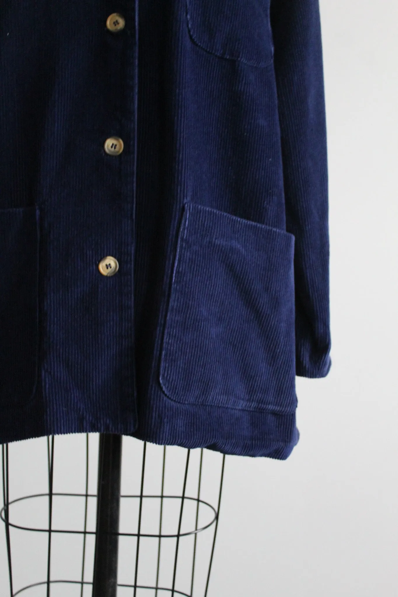 french blue corduroy chore coat