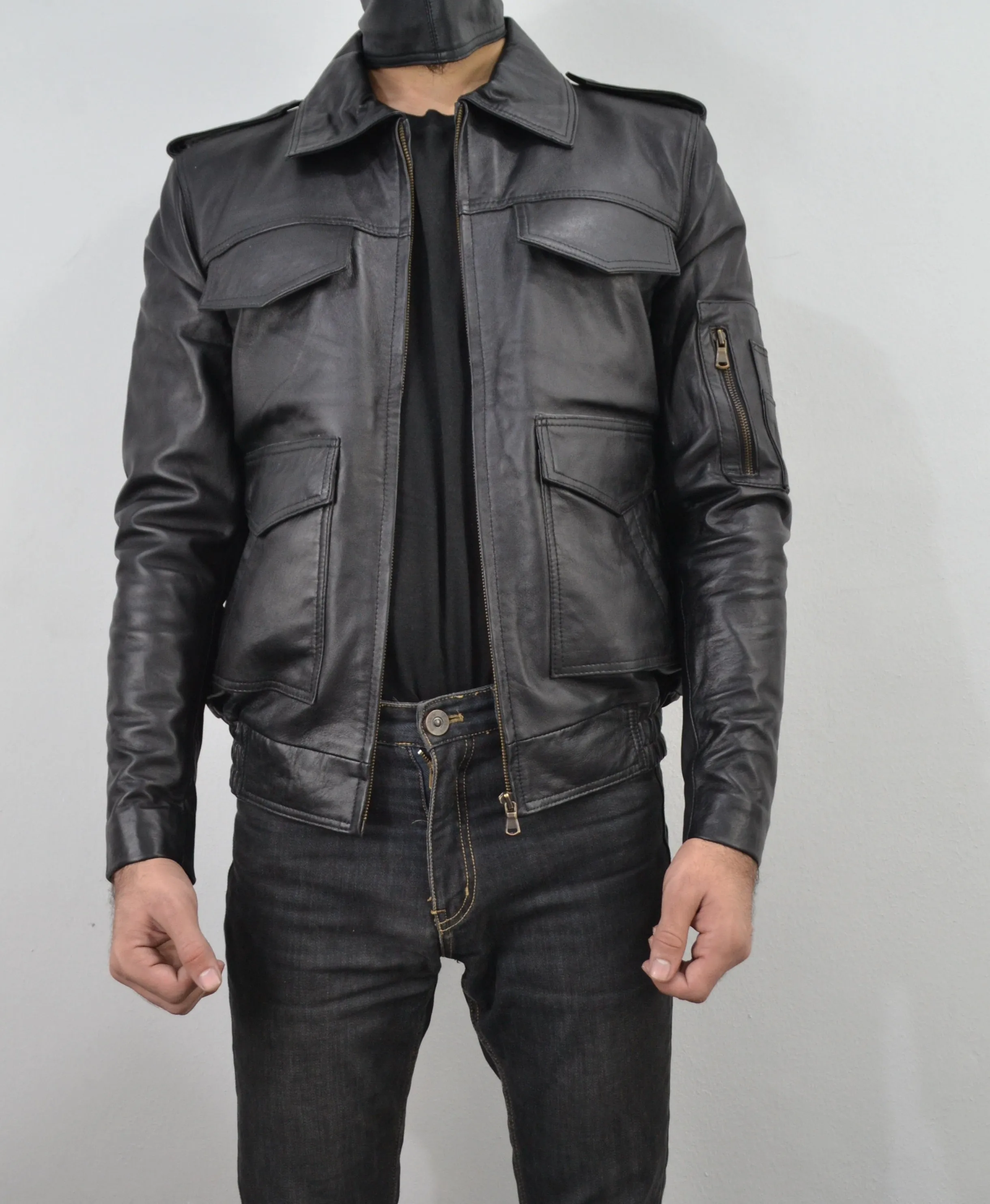 German Leather Police Jacket Deutsch Leather Jacket