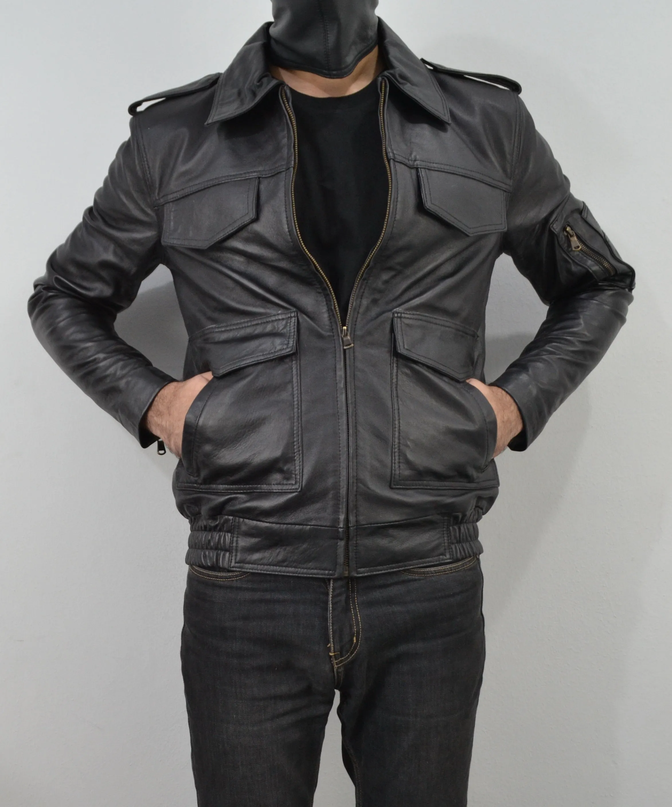 German Leather Police Jacket Deutsch Leather Jacket