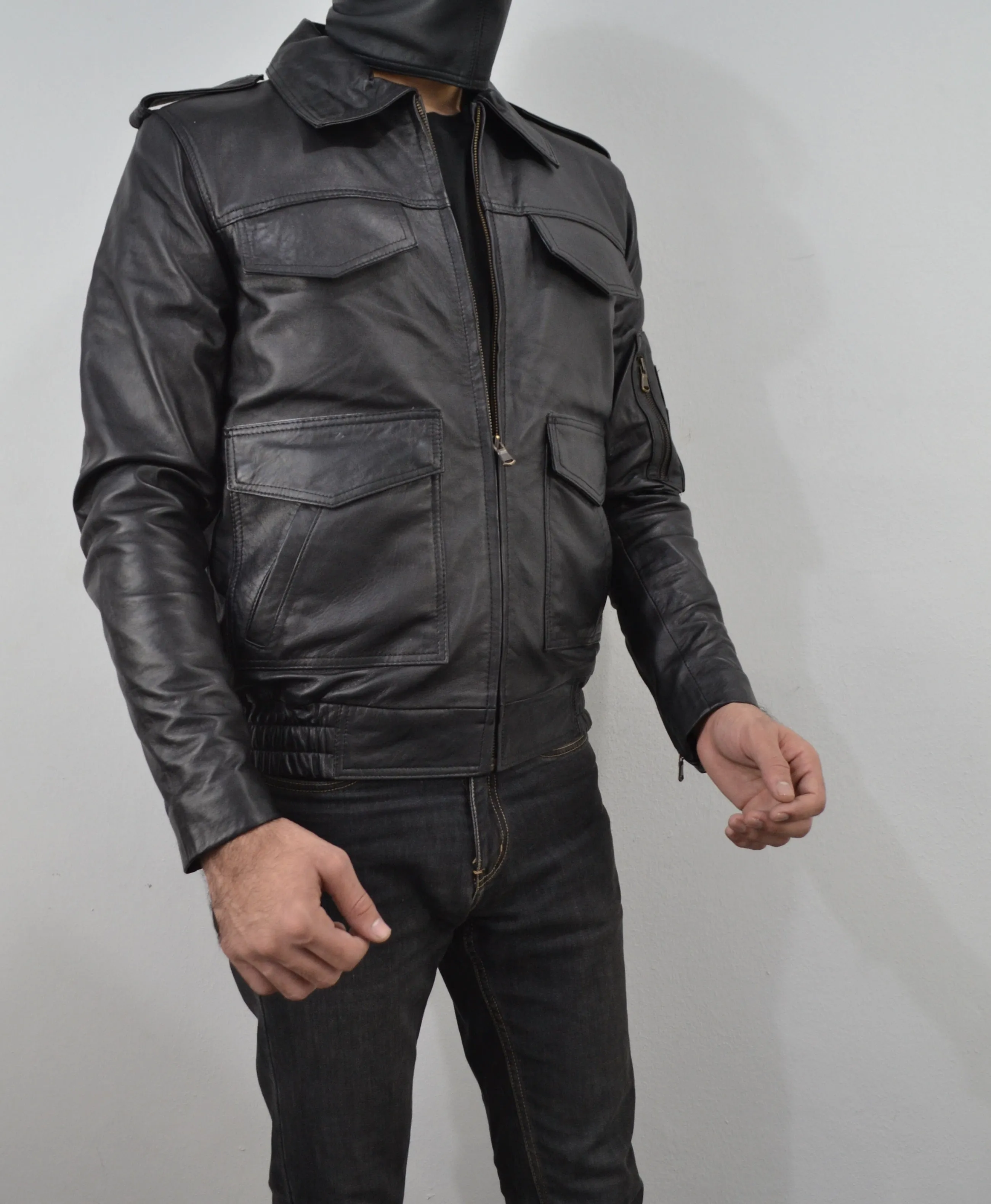 German Leather Police Jacket Deutsch Leather Jacket