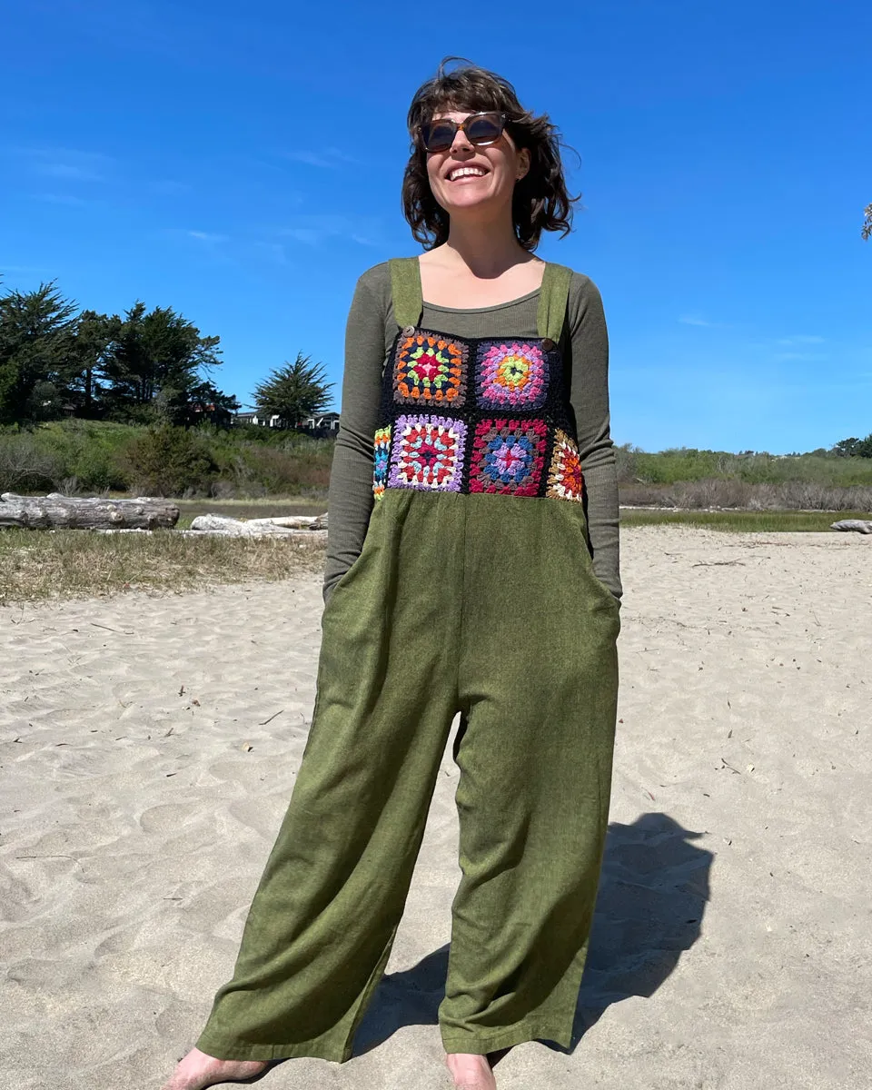 Granny Square Overalls