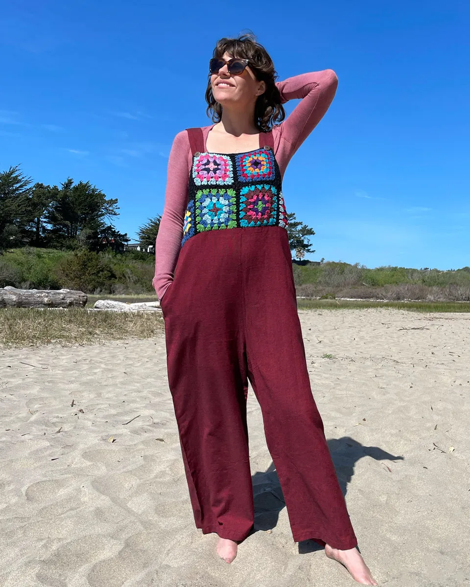 Granny Square Overalls