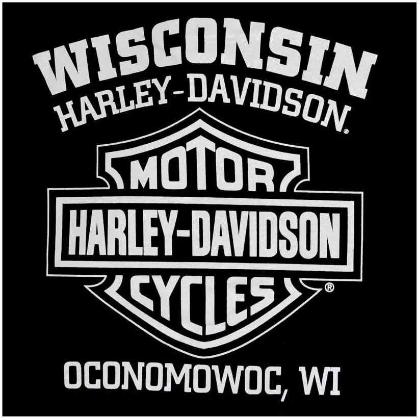 Harley-Davidson Men's T-Shirt, Shovelhead Engine Short Sleeve, Black 30294026