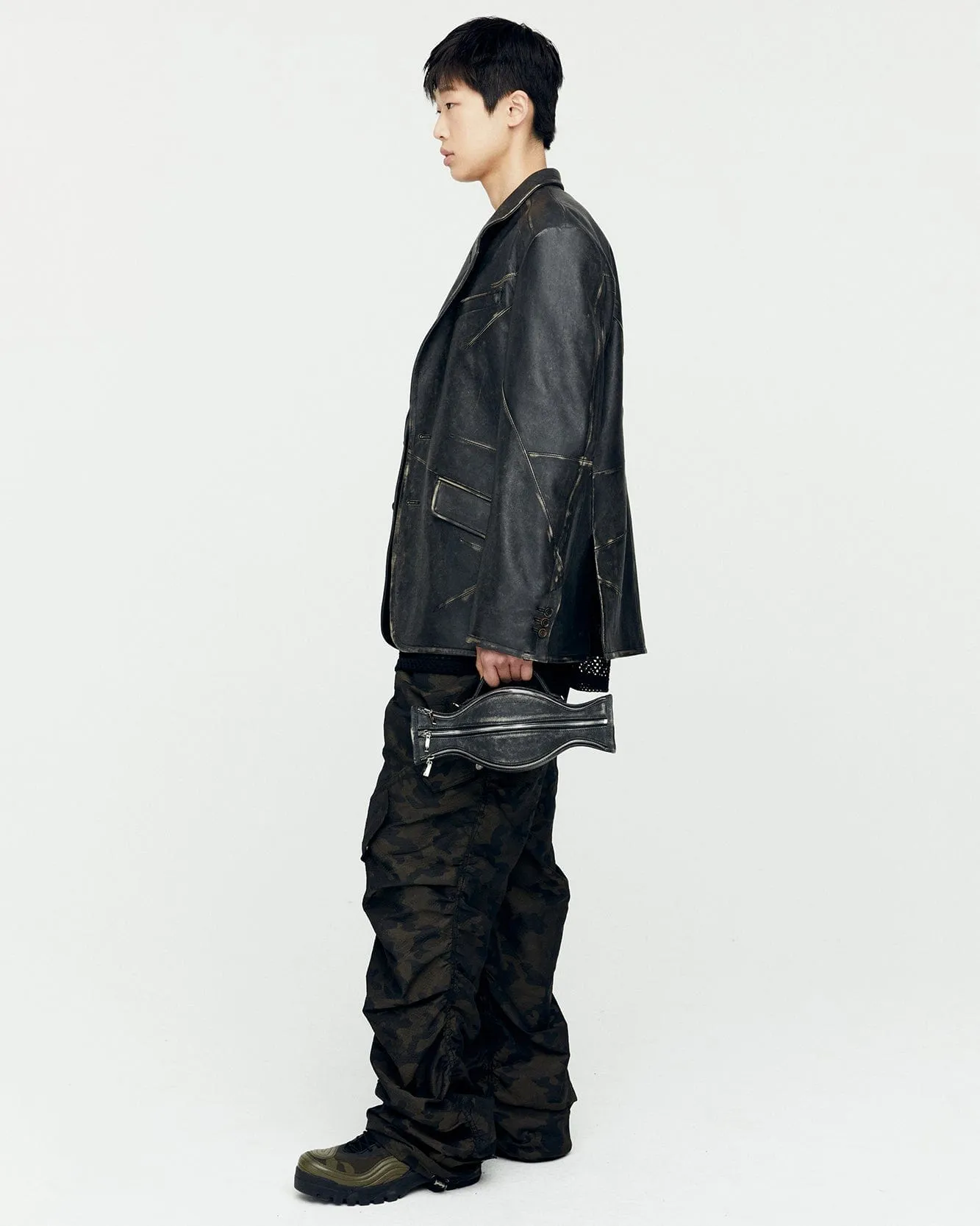 HYDE LEATHER JACKET awa633m(BLACK)