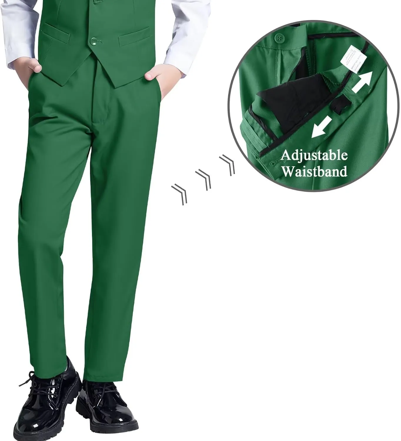 JPF Boys Formal Suits Slim Fit 5 Piece Kids Suit Jacket Pants Set with Dress Shirt and Tie for Wedding Prom