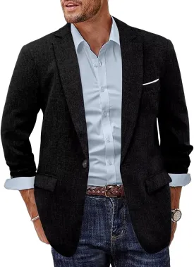 Linen Suit Coat Men One Button Sport Coat and Blazer Jackets Slim Fit Beach Wedding Suit for Men Fashion