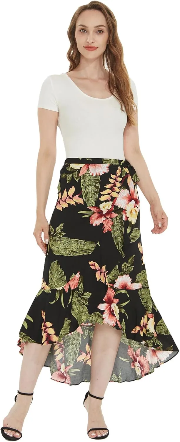 Matchable Family Hawaiian Luau Men Women Girl Boy Clothes in Black Rafelsia