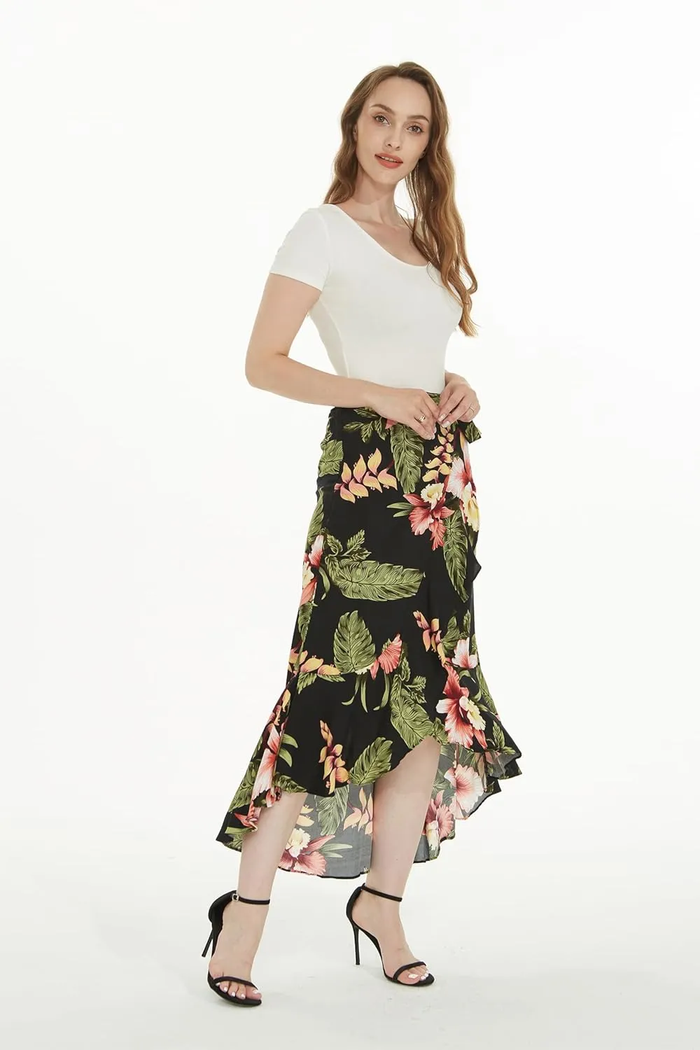 Matchable Family Hawaiian Luau Men Women Girl Boy Clothes in Black Rafelsia