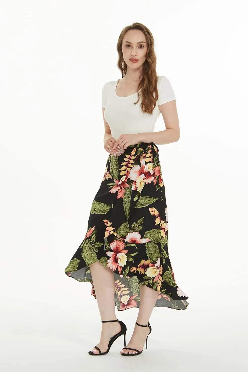 Matchable Family Hawaiian Luau Men Women Girl Boy Clothes in Black Rafelsia