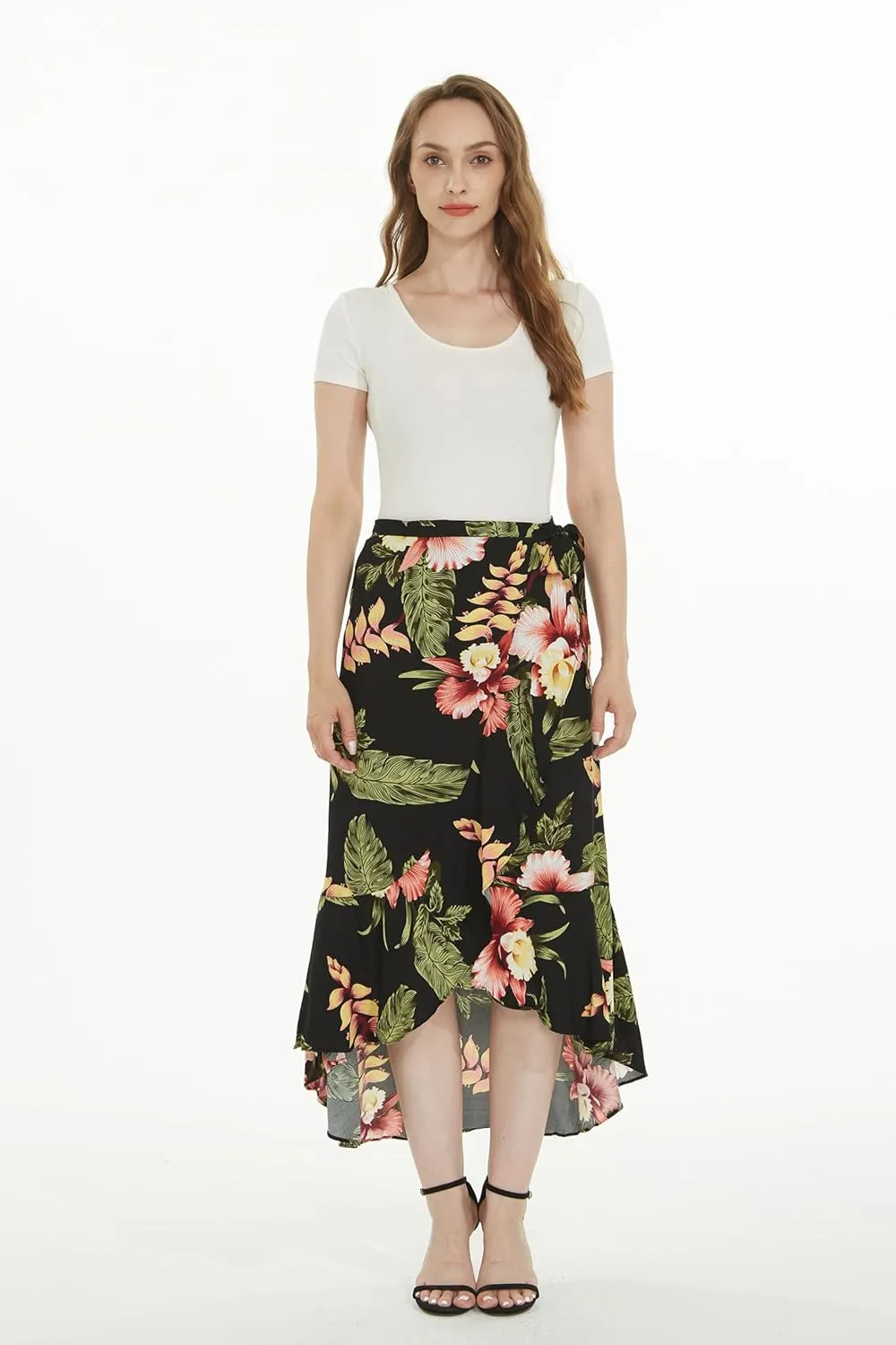 Matchable Family Hawaiian Luau Men Women Girl Boy Clothes in Black Rafelsia