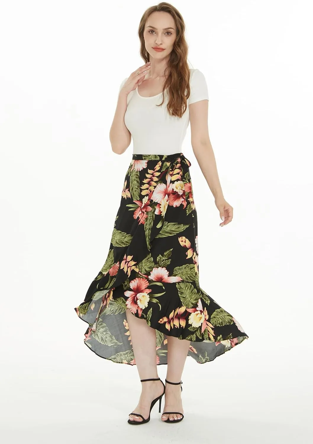 Matchable Family Hawaiian Luau Men Women Girl Boy Clothes in Black Rafelsia