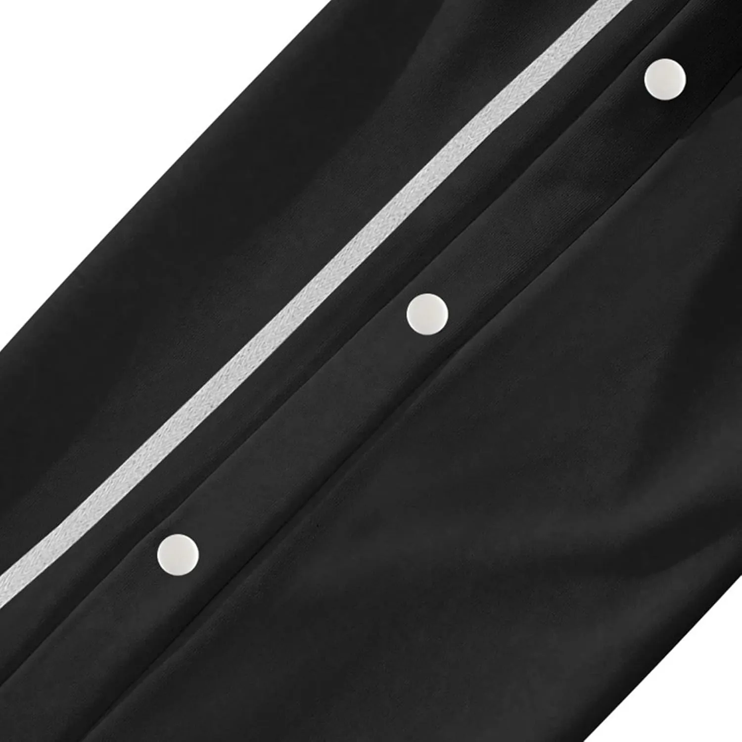 Mens Tear Away Sweatpants Waist Drawstring Elastic Wide Leg Basketball Pants Side Split Snap Baggy Joggers Pants