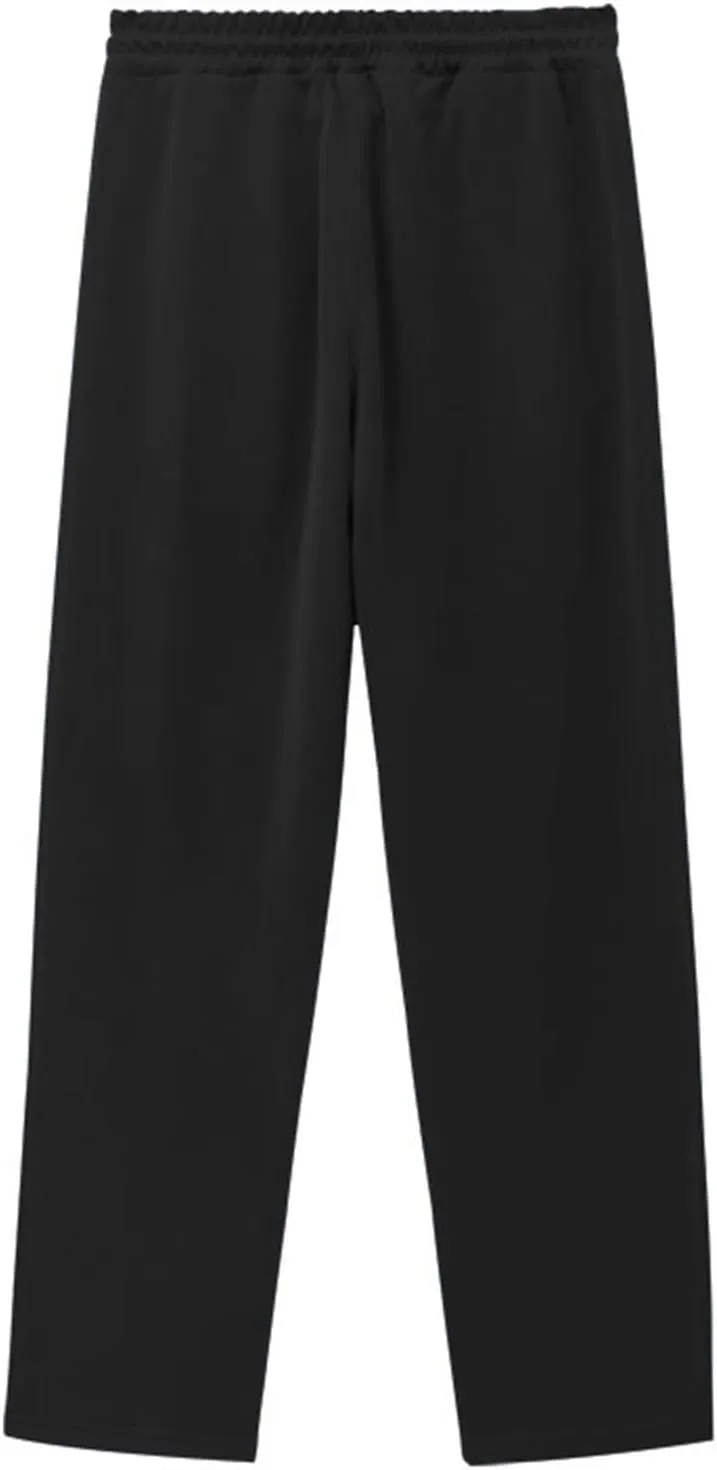 Mens Tear Away Sweatpants Waist Drawstring Elastic Wide Leg Basketball Pants Side Split Snap Baggy Joggers Pants