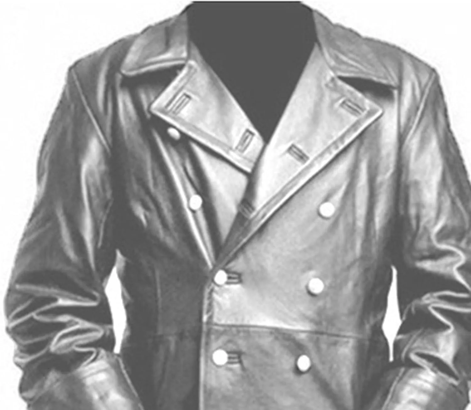 Mens Vintage Leather Jacket Long Trench Coat Full Length Fashion Faux Leather Overcoat Open Front Cardigan Jackets