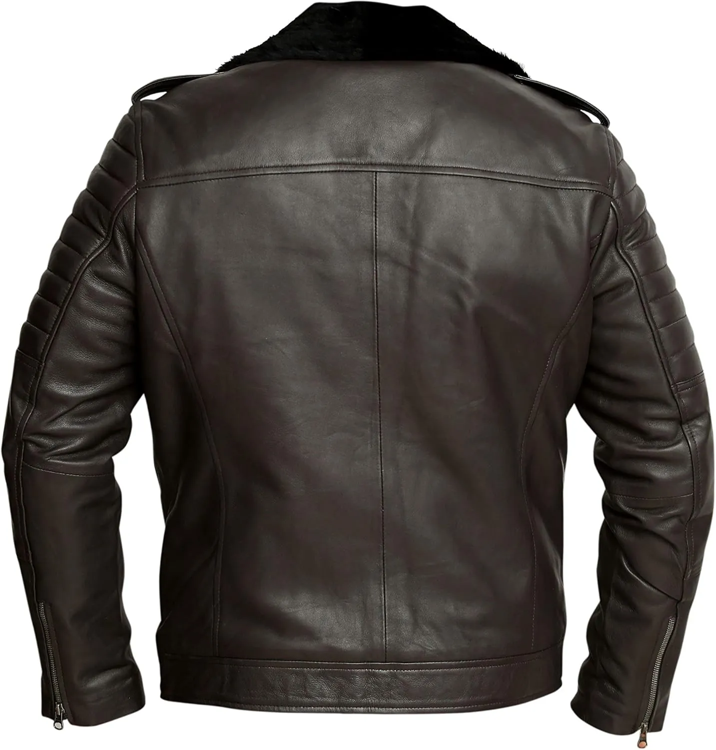 Motorcycle Black Leather Jacket Men - Vintage Biker Cafe Racer Real Lambskin Black Mens Motorcycle Jackets