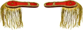 Nicky Bigs Novelties Ringmaster Black Shoulder Epaulettes Gold Fringe Boards Costume Accessories
