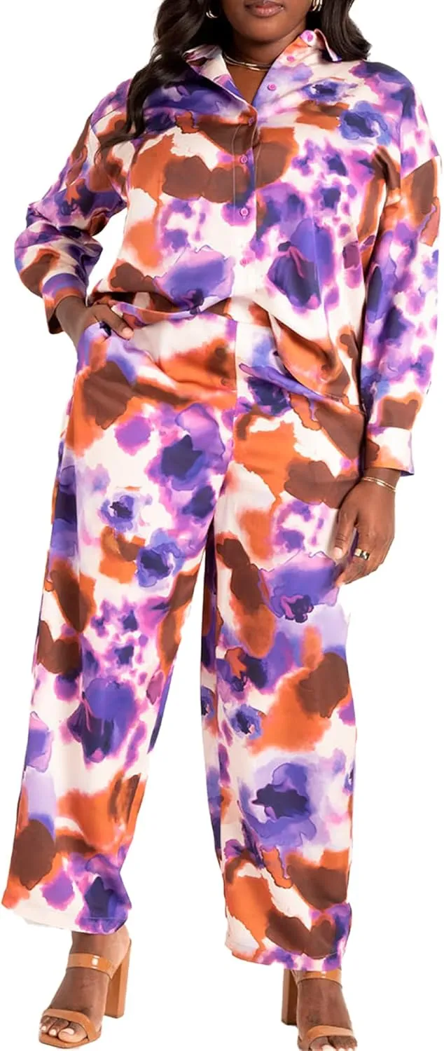 Only Necessities Plus Size Long Snap-Front Knit Lounger