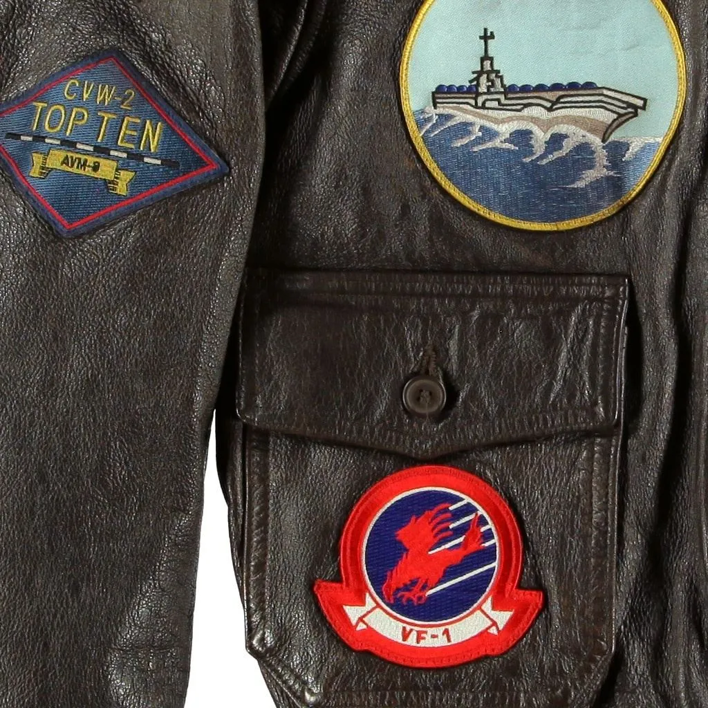 "MOVIE HEROES"© TOP GUN NAVY G-1 FLIGHT JACKET (Long)