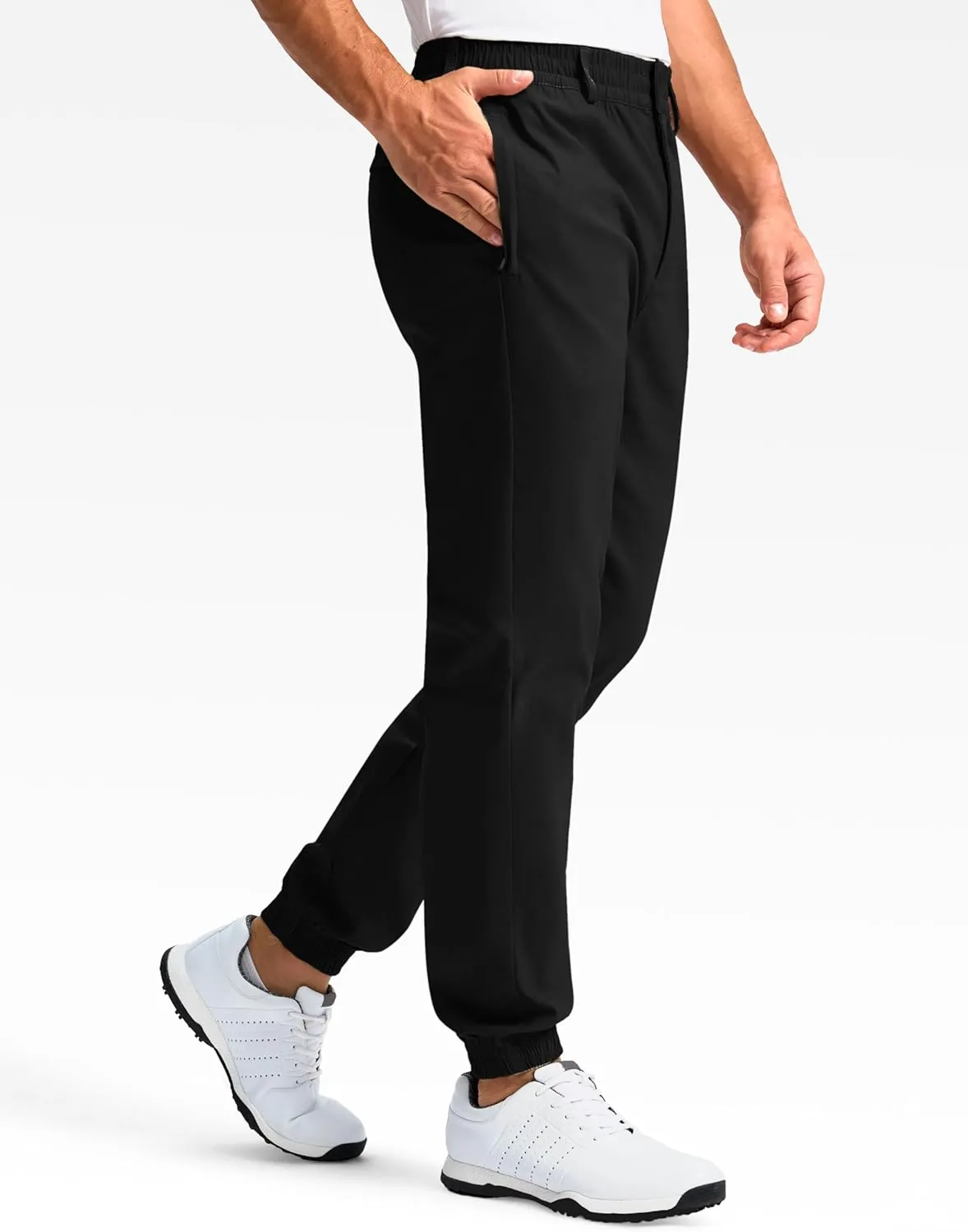 Soothfeel Men's Joggers Pants Stretch Golf Joggers 4 Pockets Slim Fit Work Dress Sweatpants Casual Athletic Travel Golf Pants