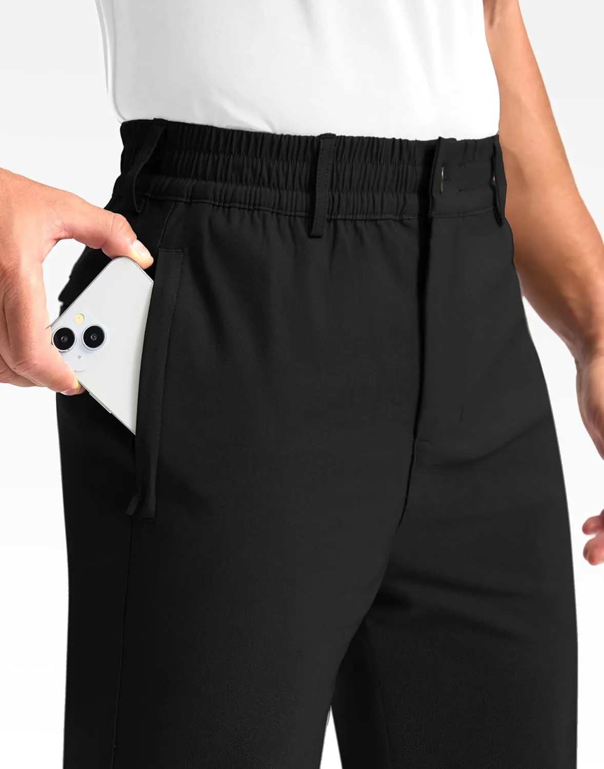 Soothfeel Men's Joggers Pants Stretch Golf Joggers 4 Pockets Slim Fit Work Dress Sweatpants Casual Athletic Travel Golf Pants