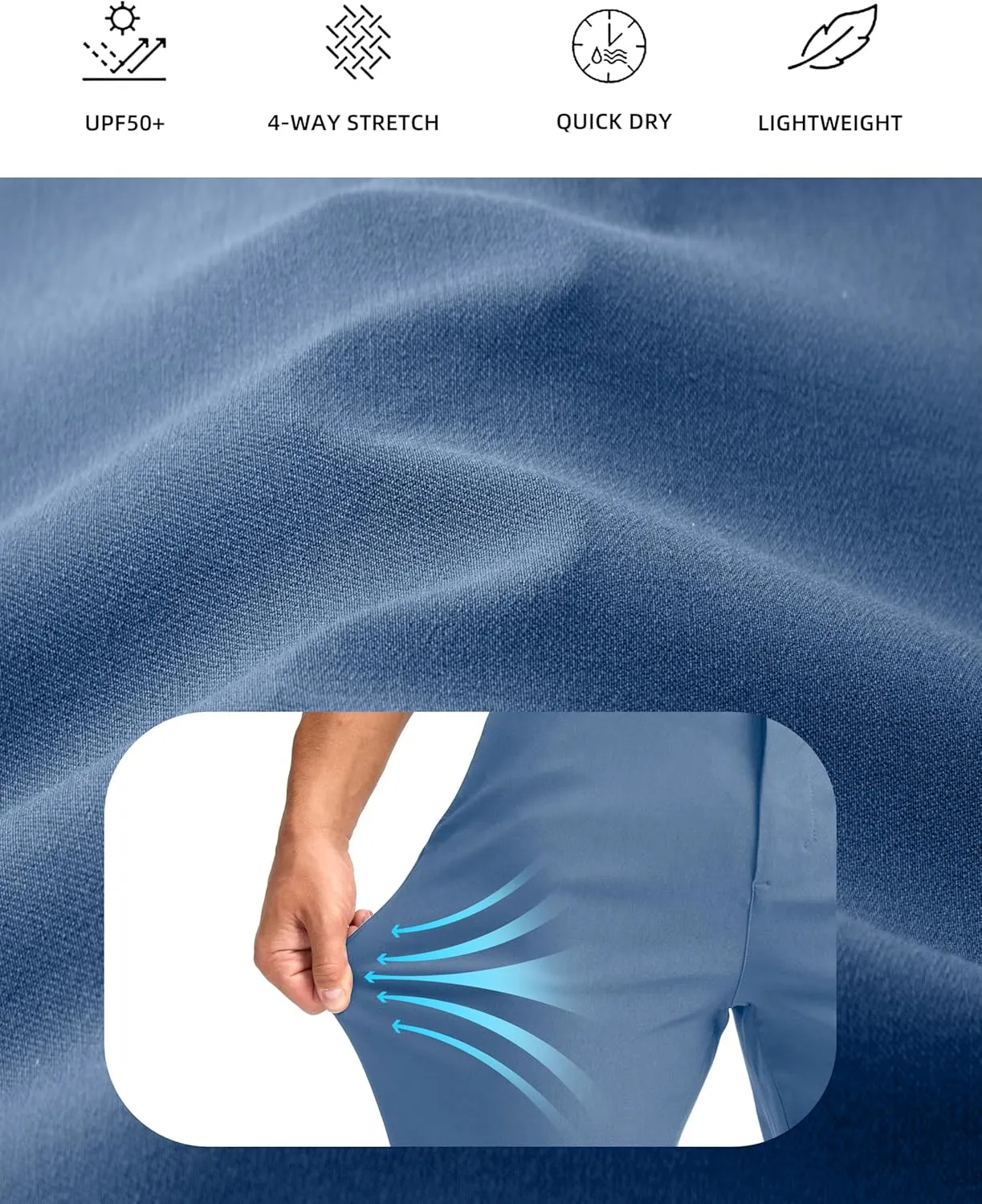 Soothfeel Men's Joggers Pants Stretch Golf Joggers 4 Pockets Slim Fit Work Dress Sweatpants Casual Athletic Travel Golf Pants