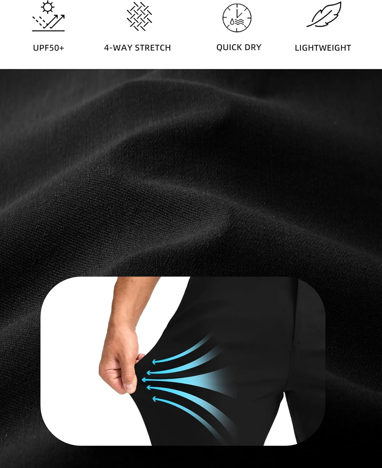 Soothfeel Men's Joggers Pants Stretch Golf Joggers 4 Pockets Slim Fit Work Dress Sweatpants Casual Athletic Travel Golf Pants