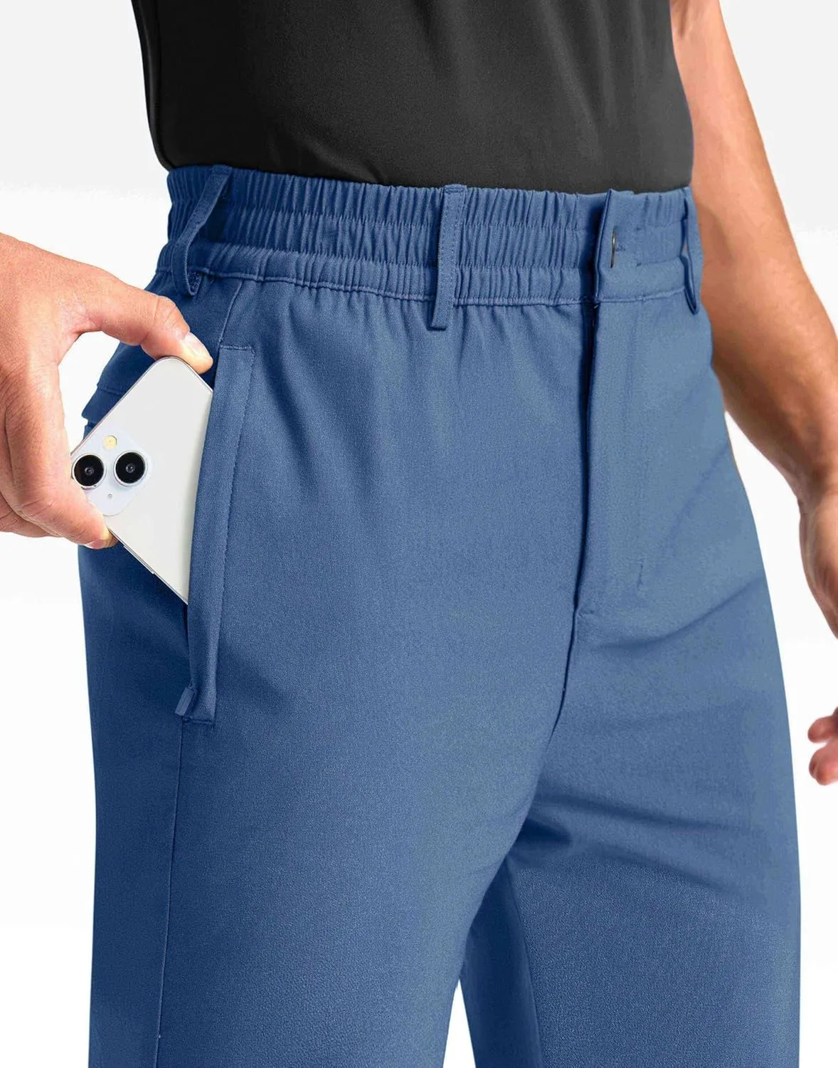 Soothfeel Men's Joggers Pants Stretch Golf Joggers 4 Pockets Slim Fit Work Dress Sweatpants Casual Athletic Travel Golf Pants