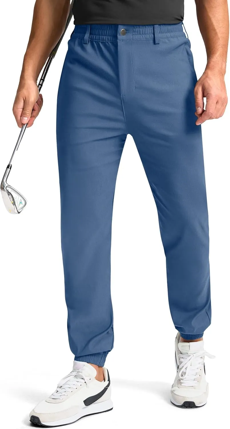 Soothfeel Men's Joggers Pants Stretch Golf Joggers 4 Pockets Slim Fit Work Dress Sweatpants Casual Athletic Travel Golf Pants
