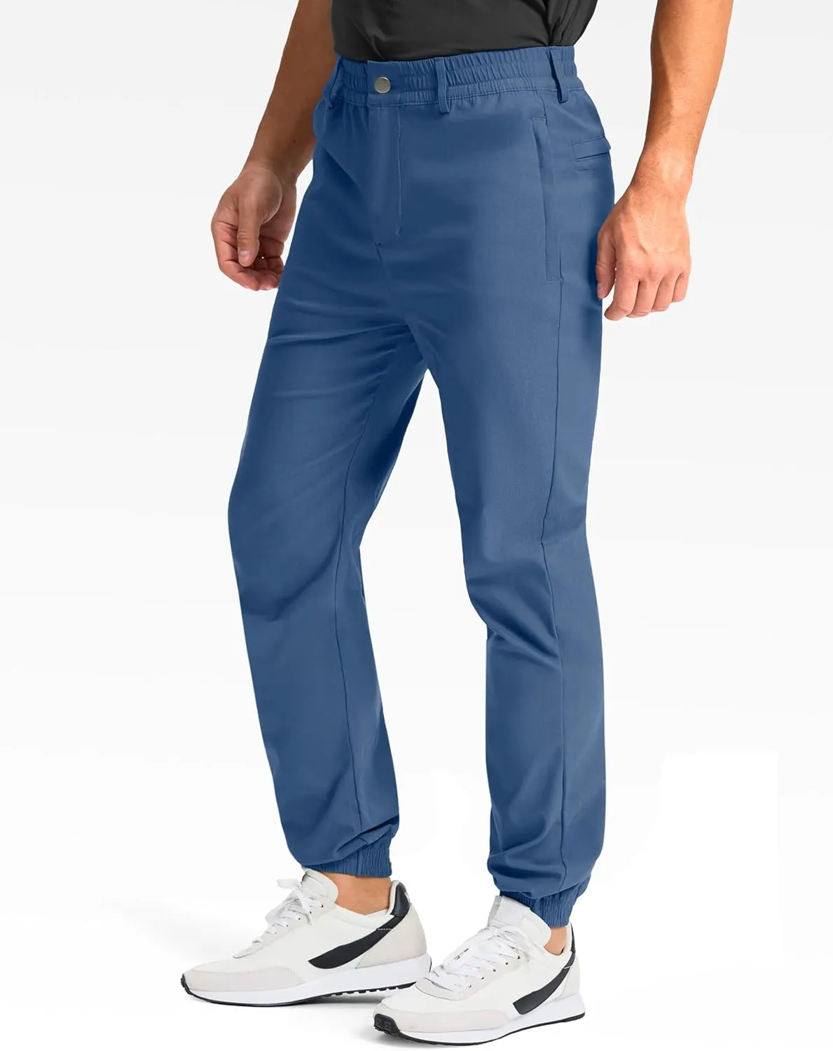 Soothfeel Men's Joggers Pants Stretch Golf Joggers 4 Pockets Slim Fit Work Dress Sweatpants Casual Athletic Travel Golf Pants