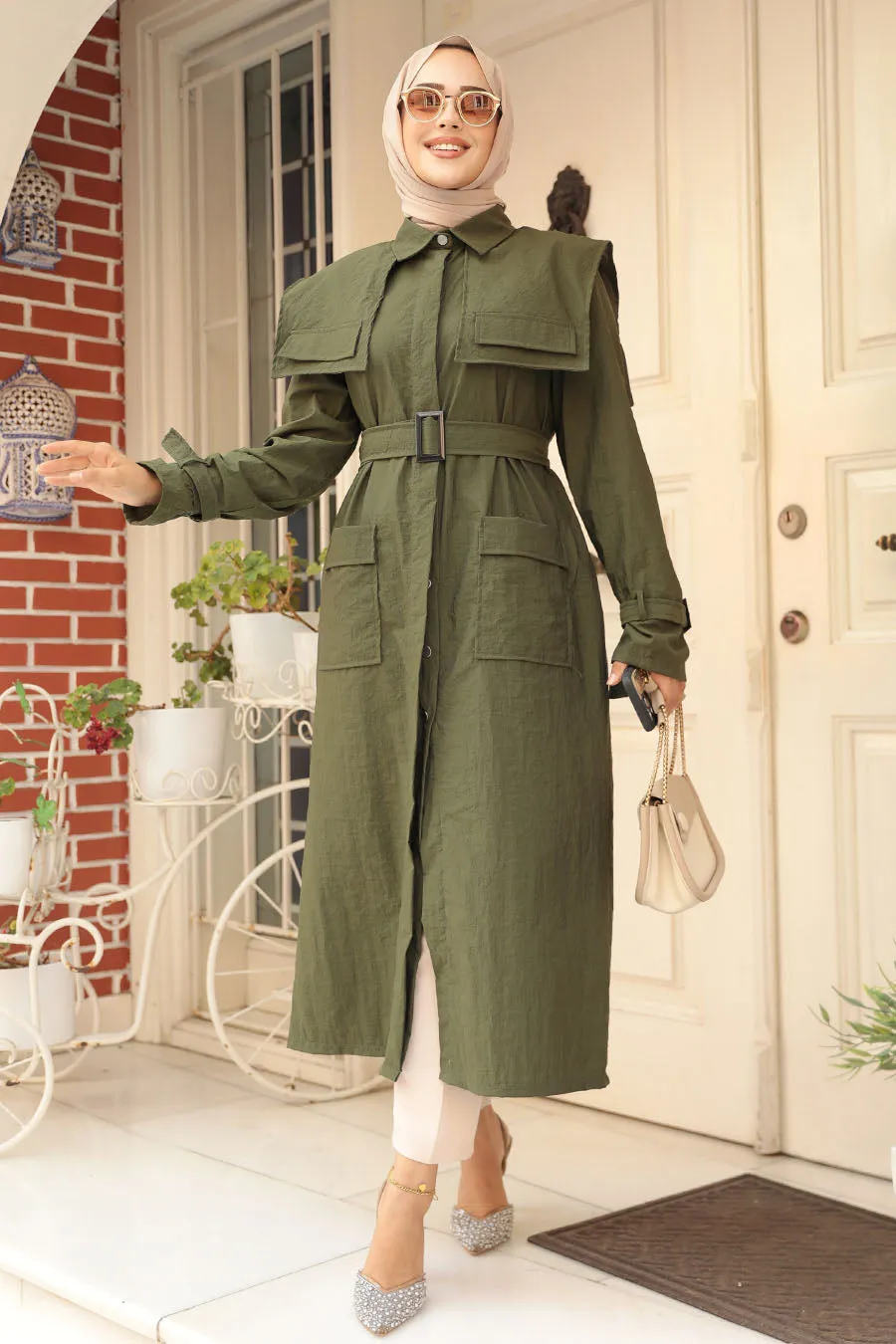 Elegant Molly Modest Full-Length Trench Coat