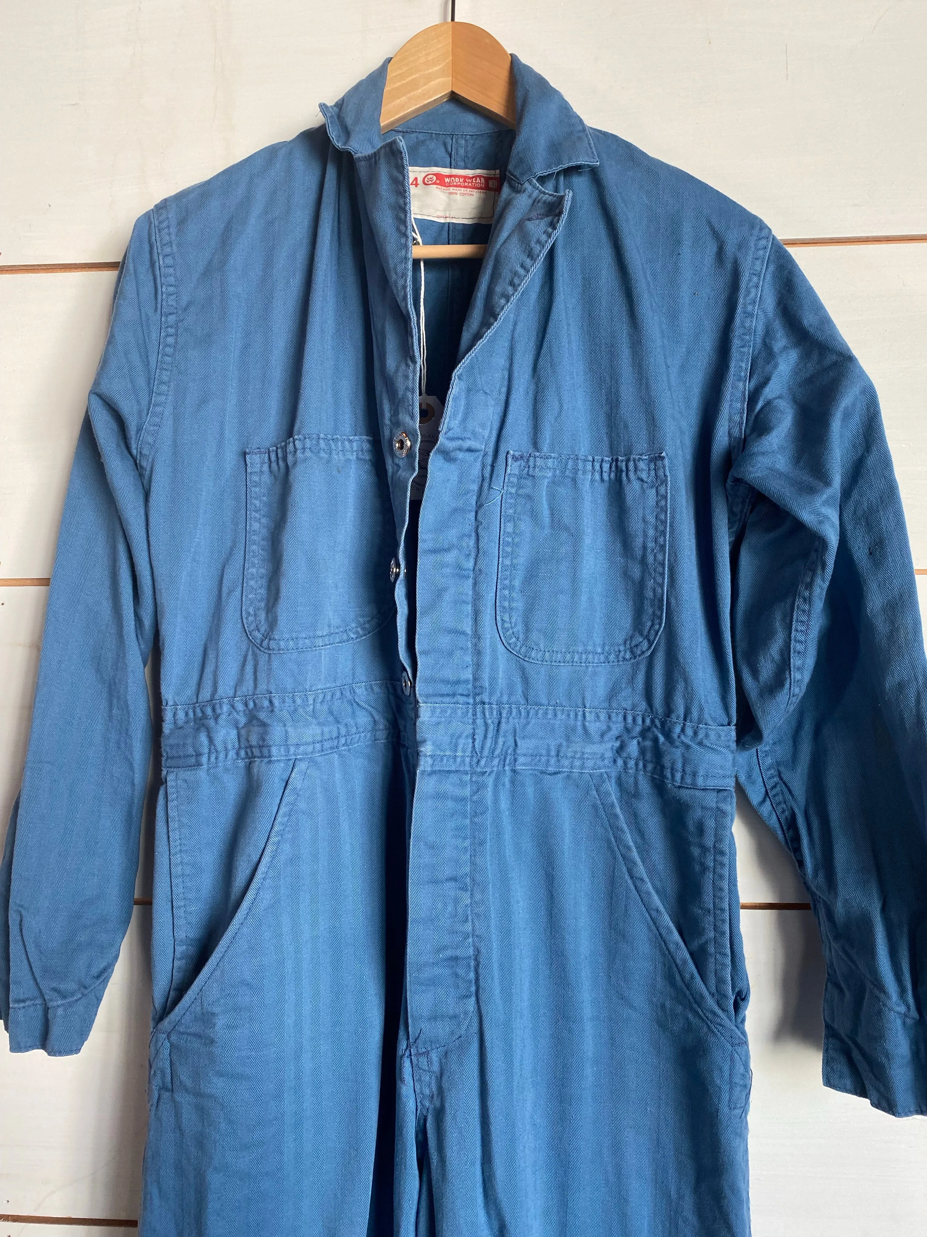 Vintage Indigo Jumpsuit - Light Blue