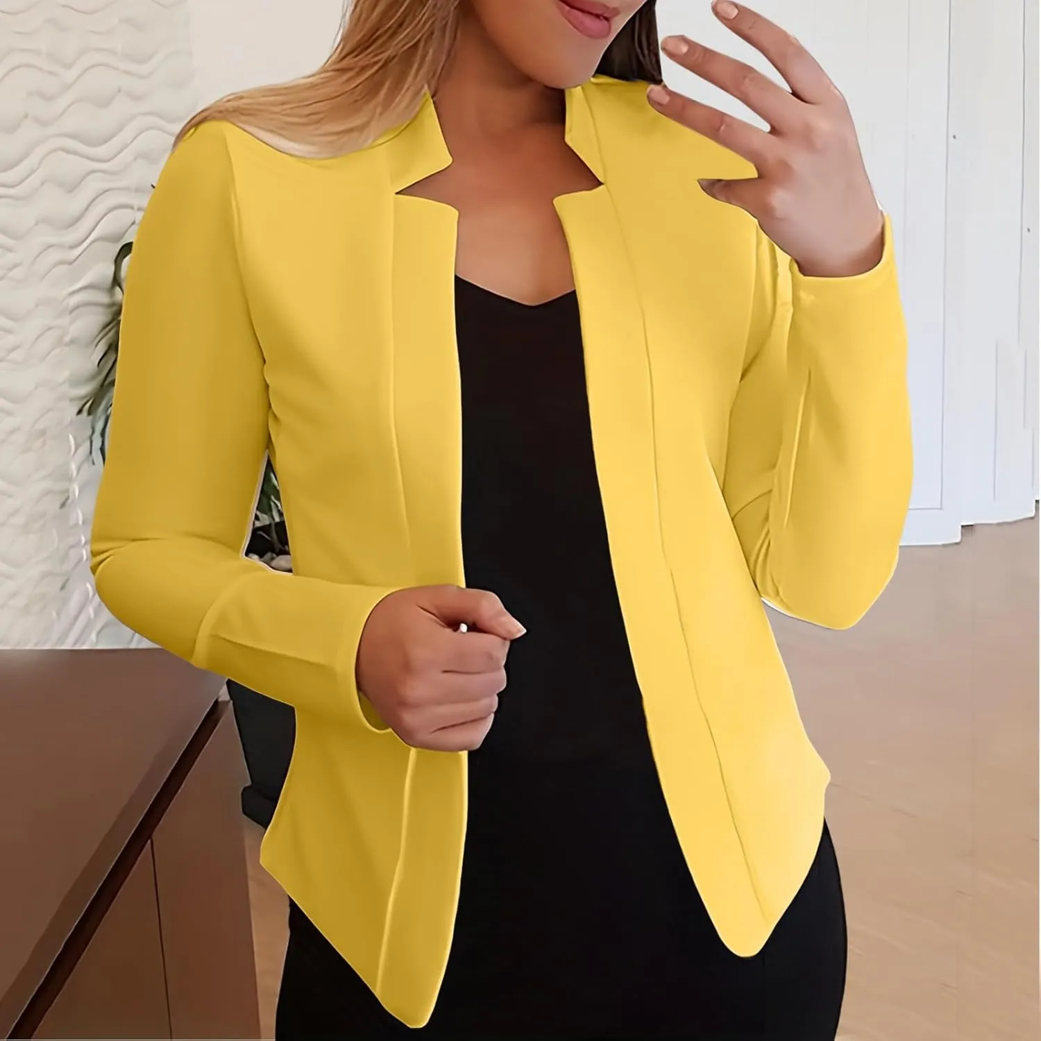 Women Petite Blazer Dressy Casual Work Suit Jackets Cute Croppped Cardigan Lightweight Open Front Short Sport Coats