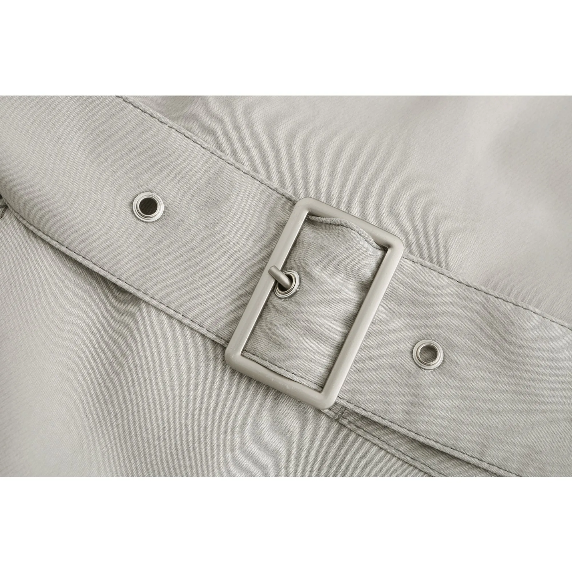 Women Trench Coat - Light Grey
