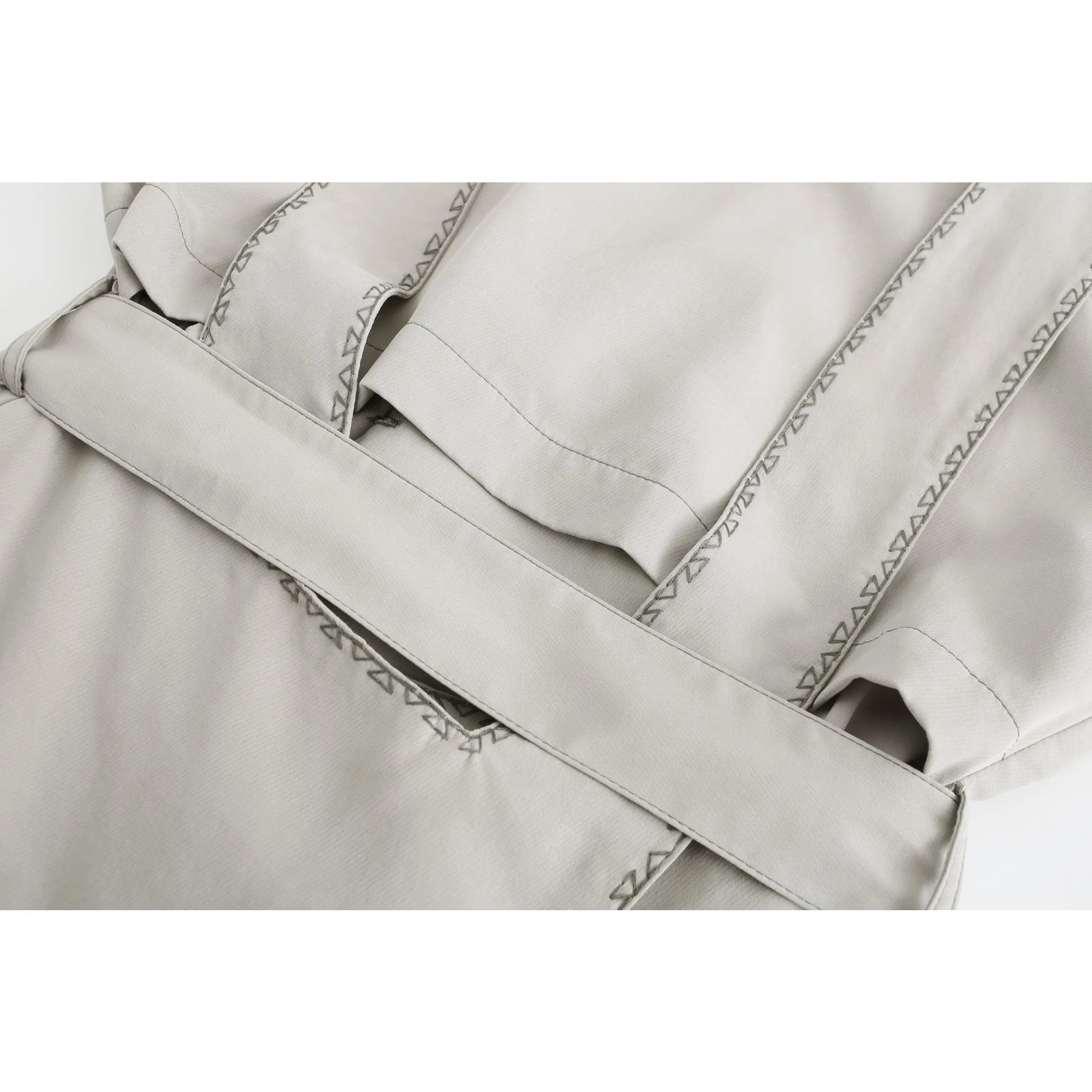 Women Trench Coat - Light Grey