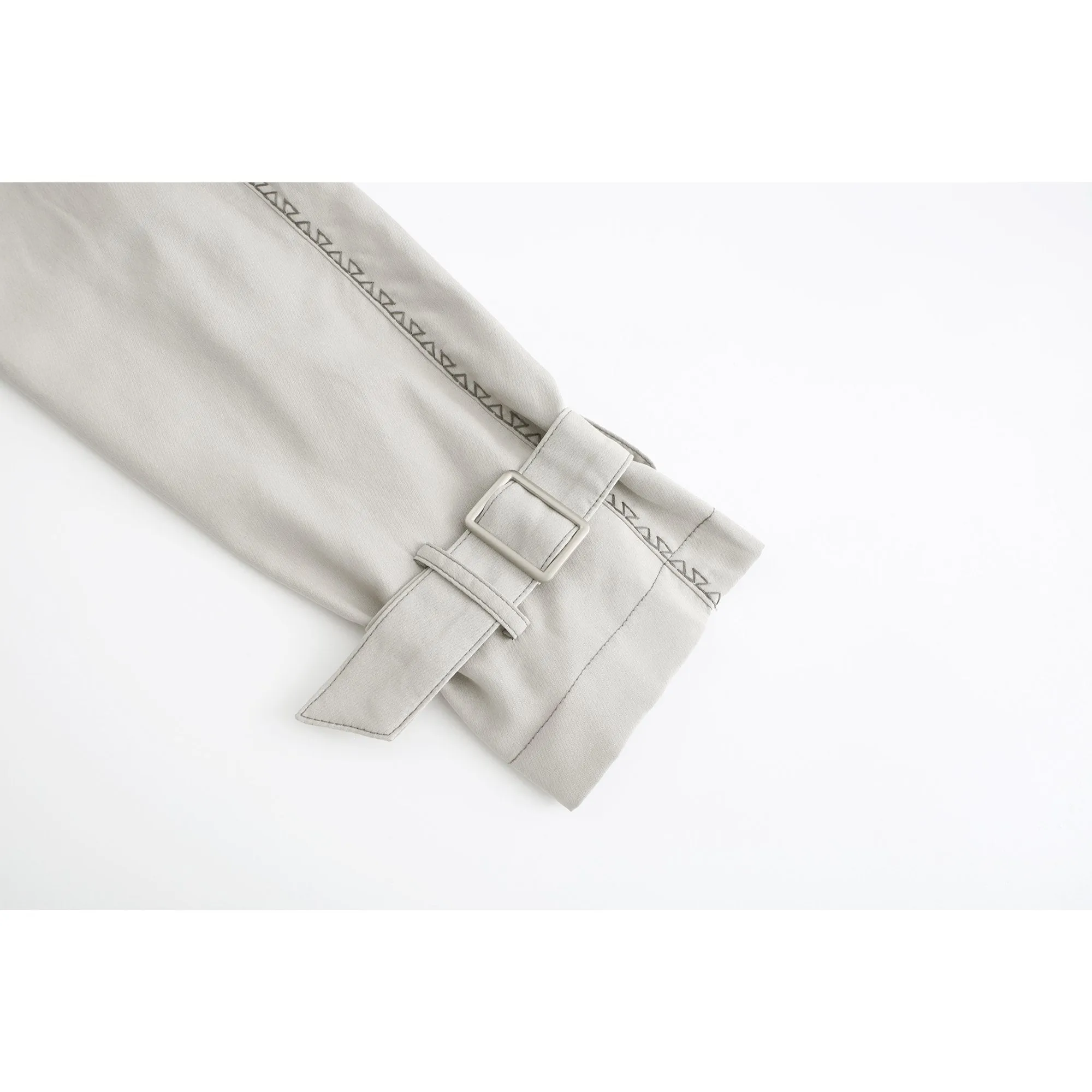 Women Trench Coat - Light Grey