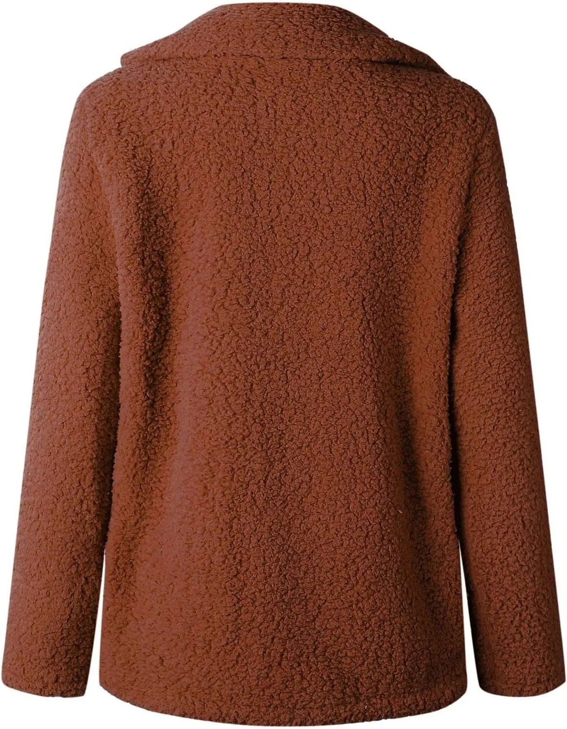 Women's Casual Fashion Loose Solid Color Hat Plus Fleece Collar Pocket Jacket