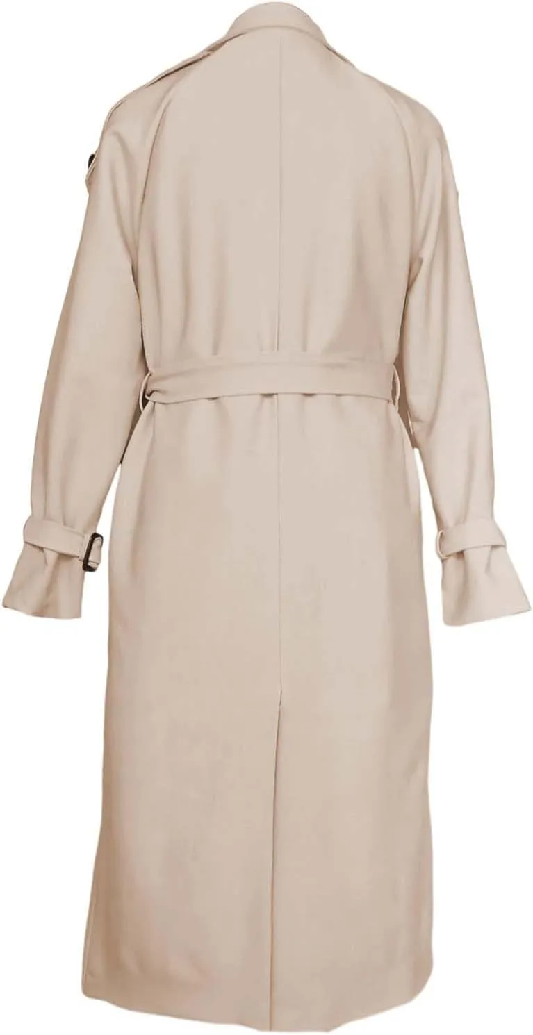 Womens Long Trench Coat Winter Coat Lapel Womens Long Outwear Women'S Coat Fall Overcoat with Belt Cropped Trench